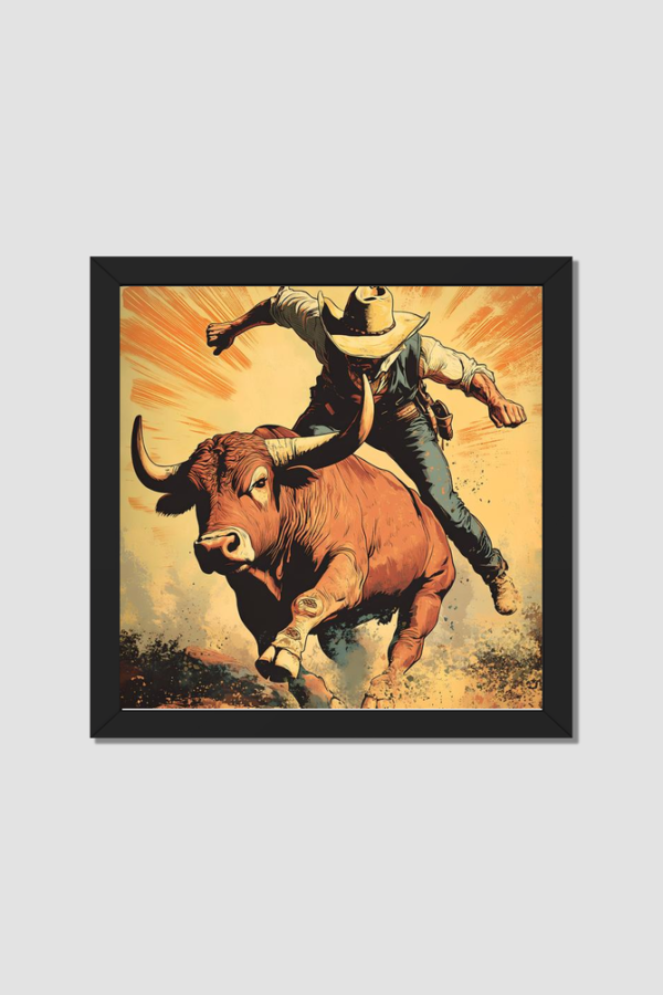 Frame Poster BullRide - Capture the Spirit of Trading